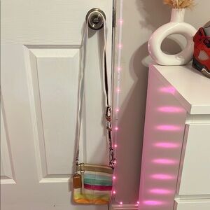 Coach Multicolor Striped Crossbody Bag